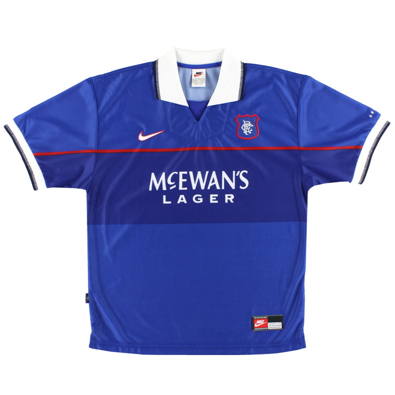 1997-99 Rangers Nike Home Shirt L Football Shirt