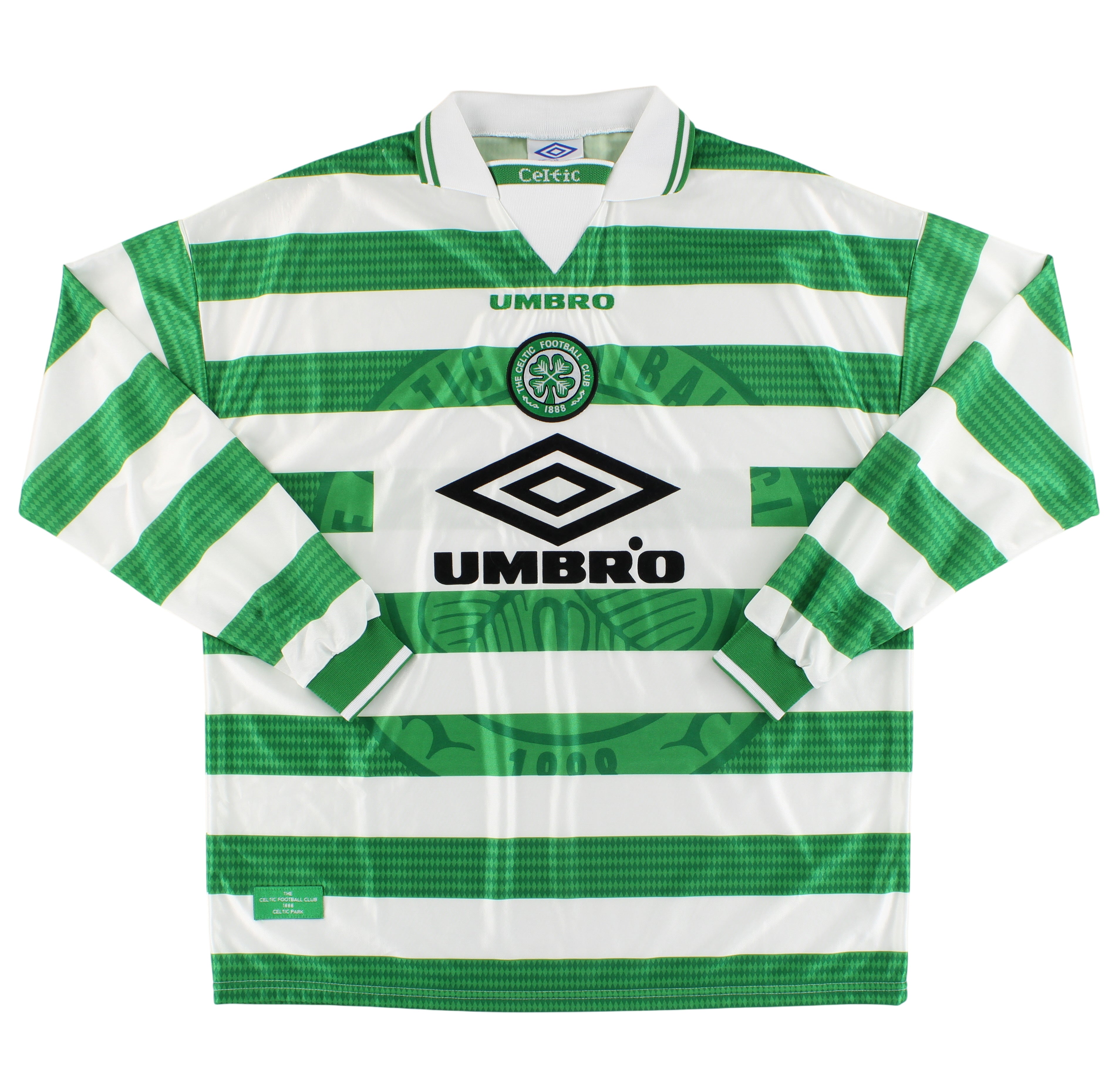 1997-99 Celtic Umbro Home Shirt L/S XXL | Vintage Football Shirts