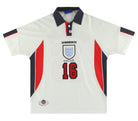 1997-99 England Umbro Home Shirt Scholes #16 L