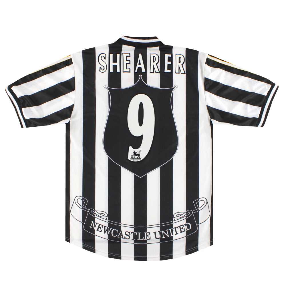1997-99 Newcastle adidas Home Shirt Shearer #9 *Mint* L | Vintage