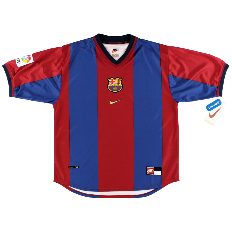 1998-00 Barcelona Home Shirt *w/tags* L Football Shirt