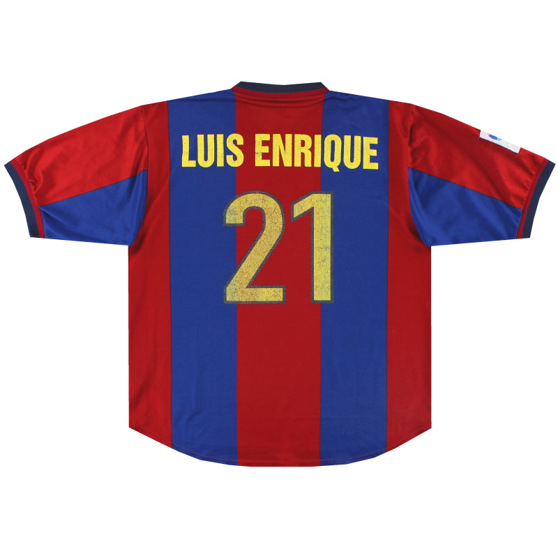 1998-00 Barcelona Nike Home Shirt Luis Enrique #21 XL Football Shirt