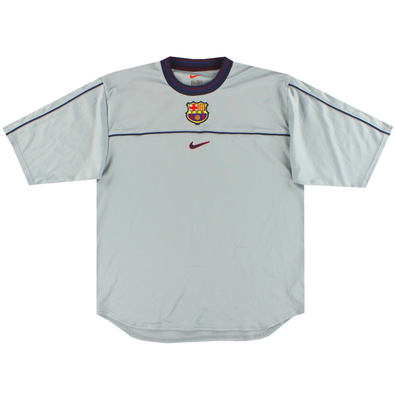1998-00 Barcelona Nike Training Shirt L | Vintage Football Shirts