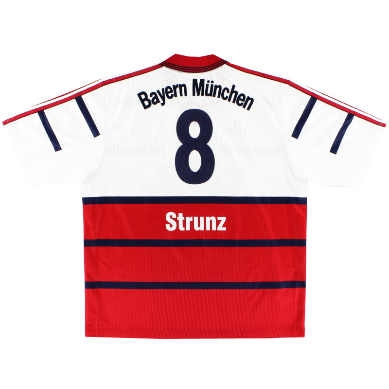 1998-00 Bayern Munich Away Shirt Strunz #8 XL Football Shirt