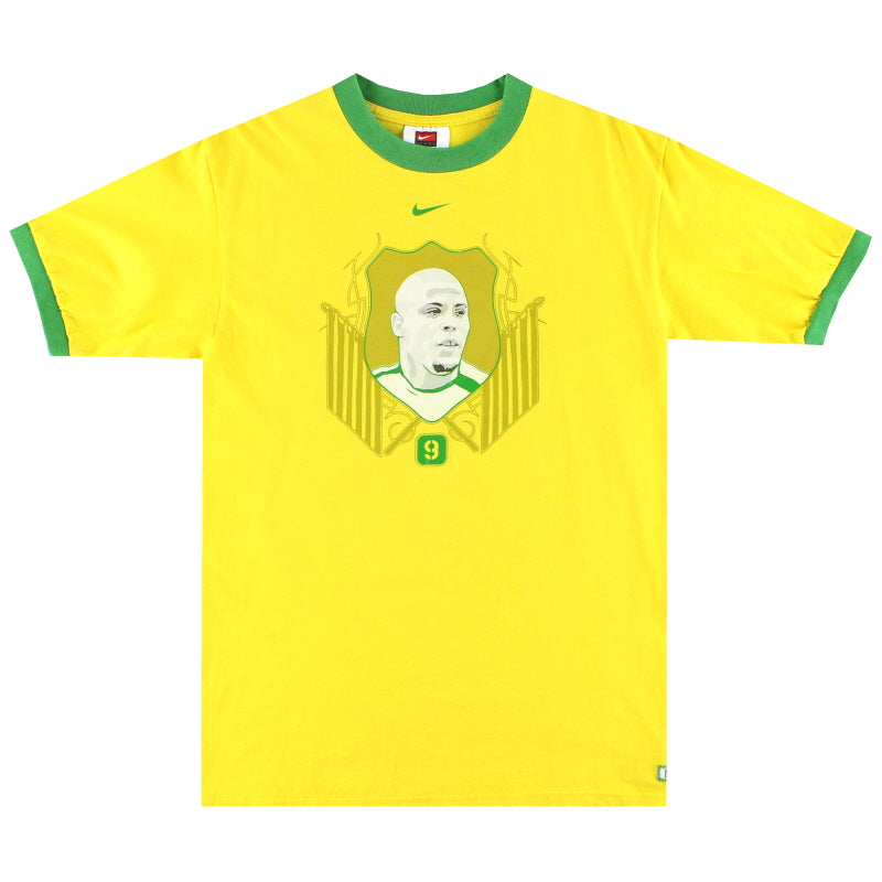 1998-00 Brazil Nike Ronaldo Graphic Tee S | Vintage Football Shirts