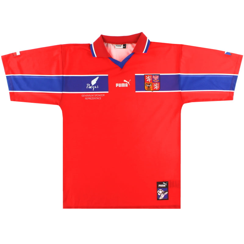 1998-00 Czech Republic Puma Basic Home Shirt L Football Shirt