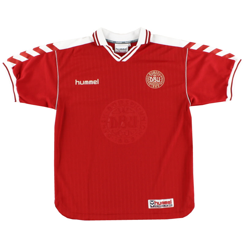 1998-00 Denmark Home Shirt *Mint* M Football Shirt