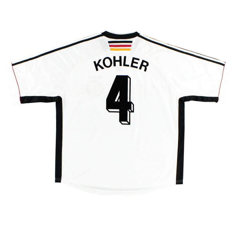 1998-00 Germany Home Shirt Kohler #4 XXL Football Shirt
