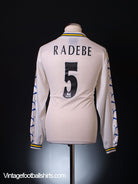 1998-00 Leeds Home Shirt Radebe #5 L/S S Football Shirt