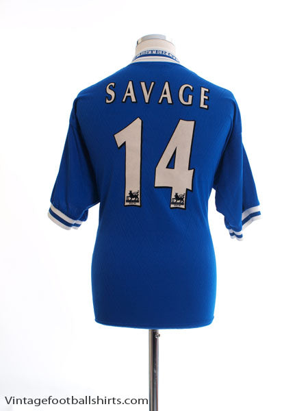 1998-00 Leicester Home Shirt Savage #14 M Football Shirt