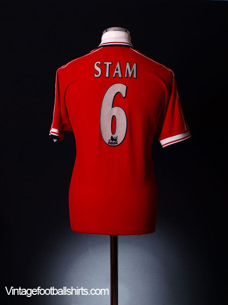 1998-00 Manchester United Home Shirt Stam #6 *Mint* XL Football Shirt