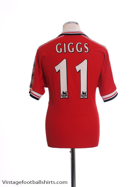 1998-00 Manchester United Home Shirt Giggs #11 Y Football Shirt