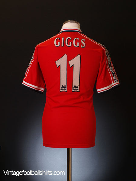 1998-00 Manchester United Home Shirt Giggs #11 L Football Shirt