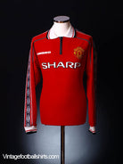 1998-00 Manchester United Home Shirt L/S XL Football Shirt