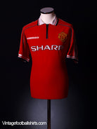 1998-00 Manchester United Home Shirt L Football Shirt