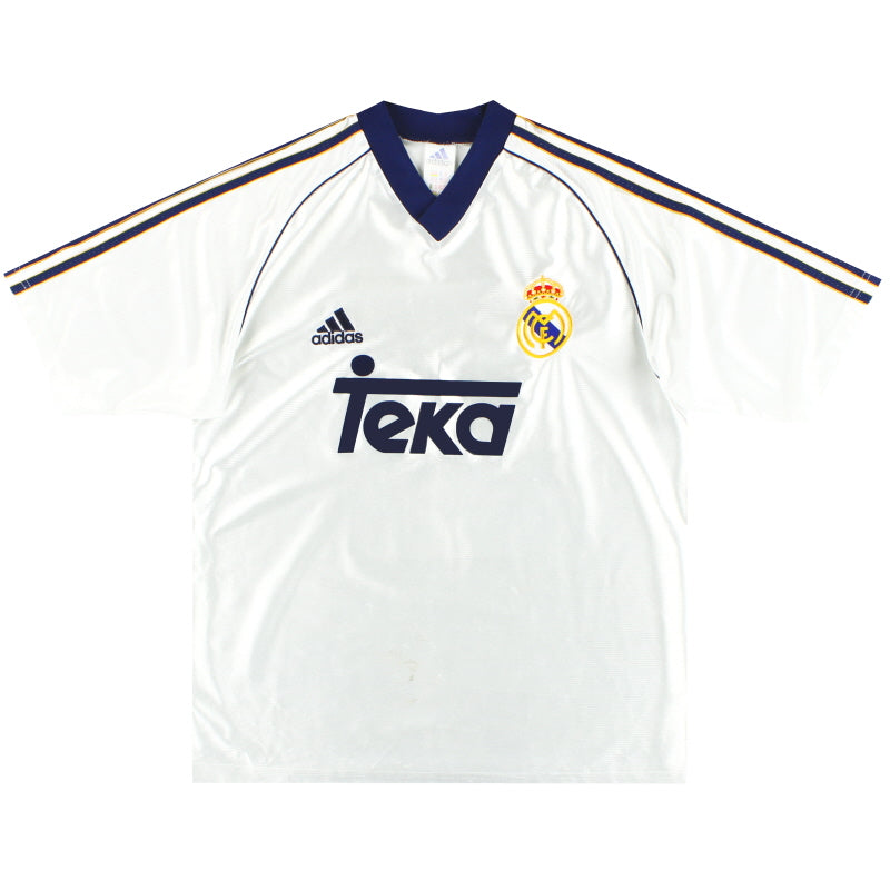 1998-00 Real Madrid adidas Basic Home Shirt XS Football Shirt