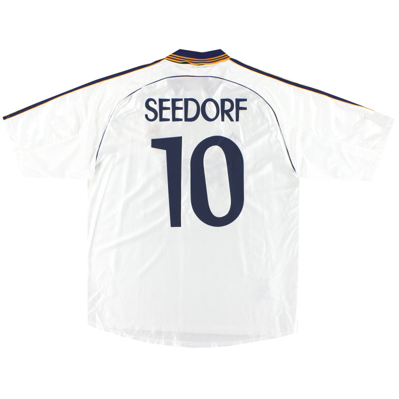 1998-00 Real Madrid adidas Home Shirt Seedorf #10 XL Football Shirt
