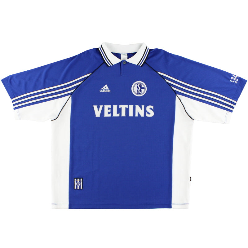 1998-00 Schalke adidas Home Shirt *Mint* XXL Football Shirt