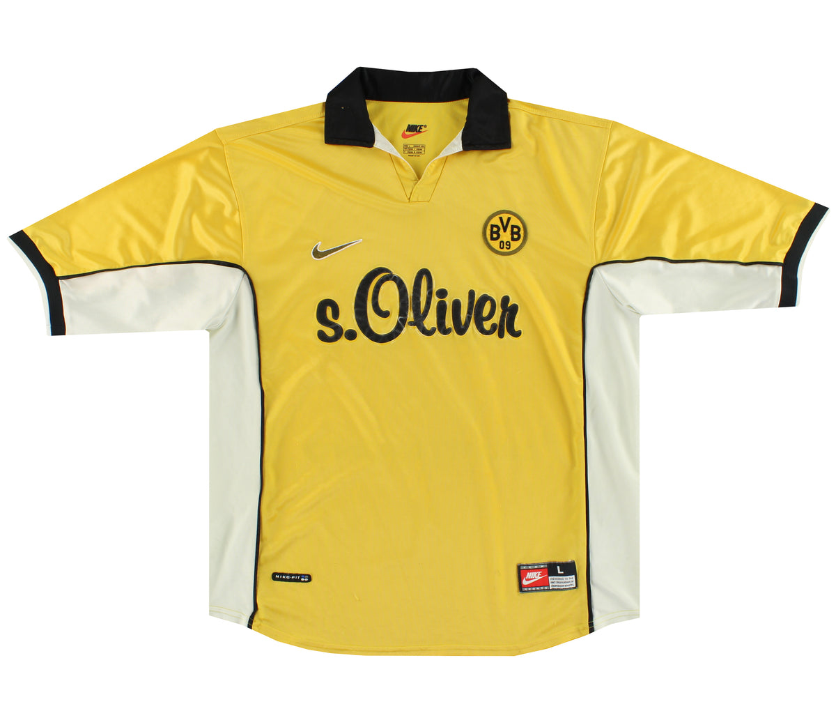 1998-00 Borussia Dortmund Nike Home Shirt L