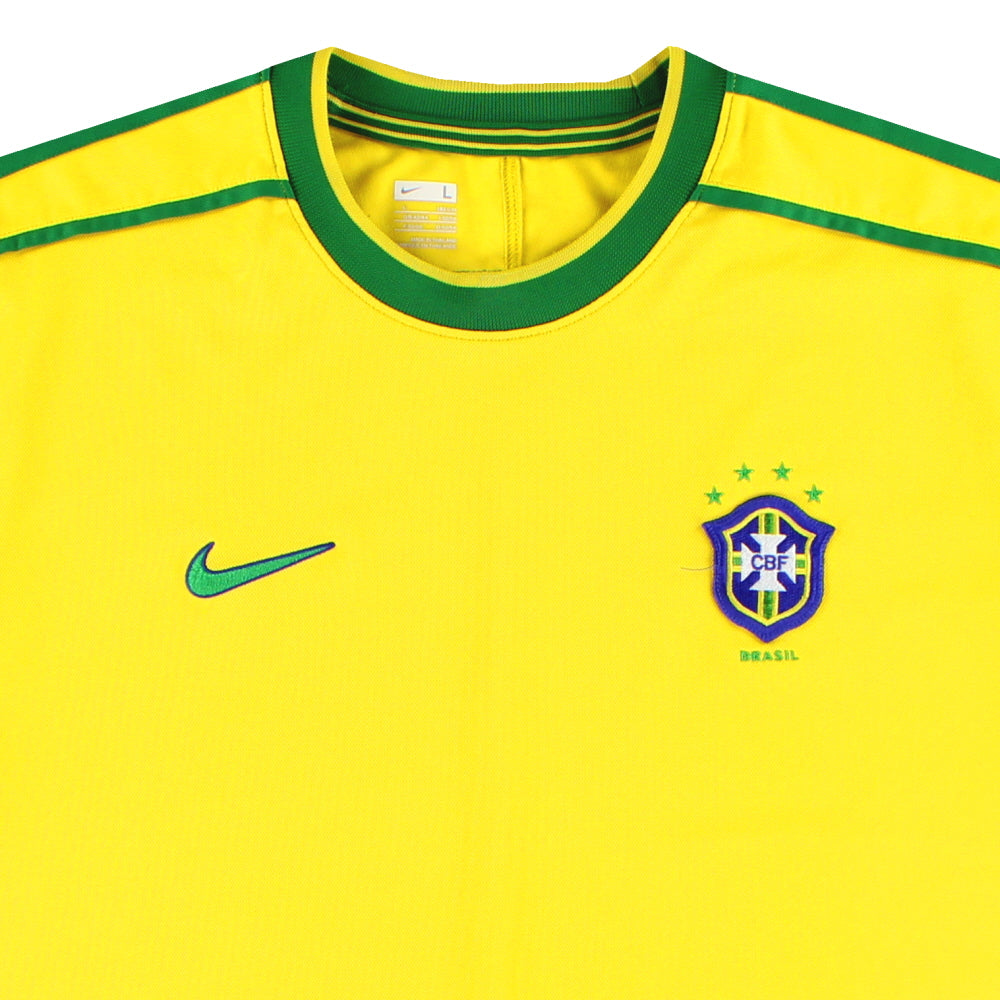 1998-00 Brazil Nike Reissue Home Shirt L | Vintage Football Shirts