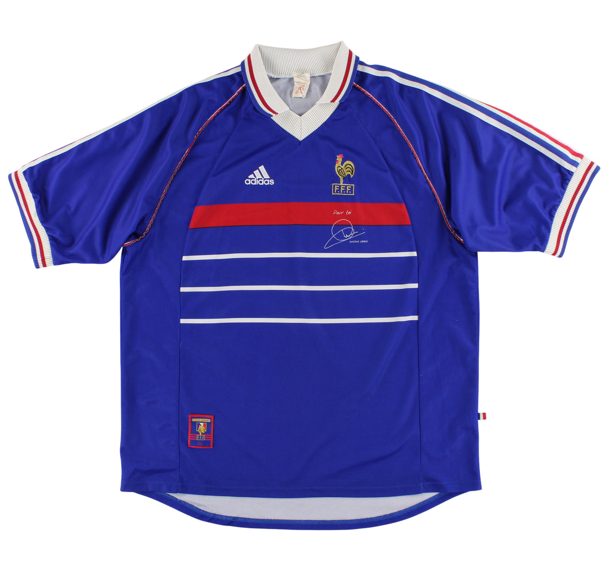 1998-00 France adidas 'Pour Toi Zinedine Zidane' Home Shirt XL