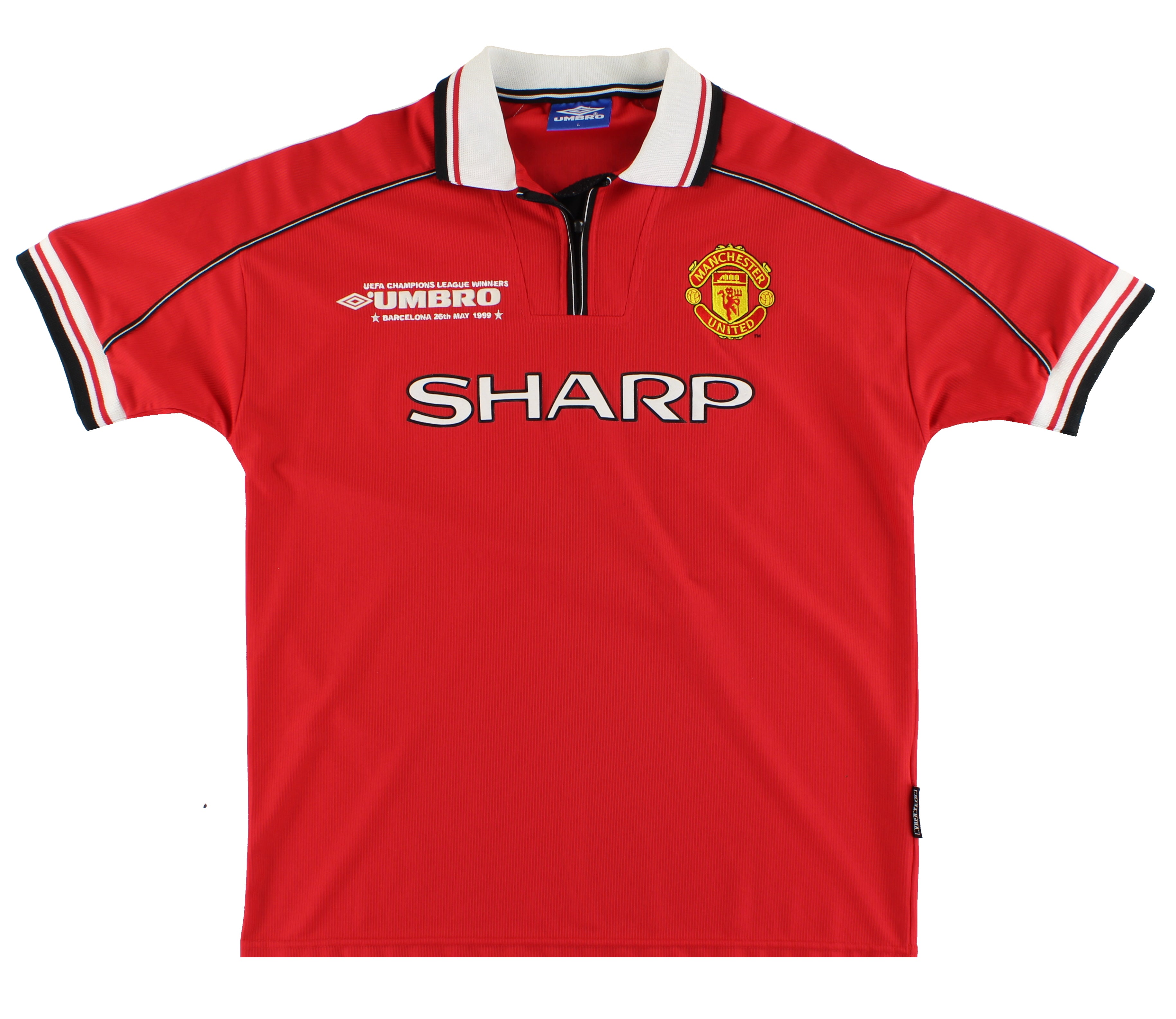 1998-00 Manchester United Umbro 'CL Winners' Home Shirt Solskjaer