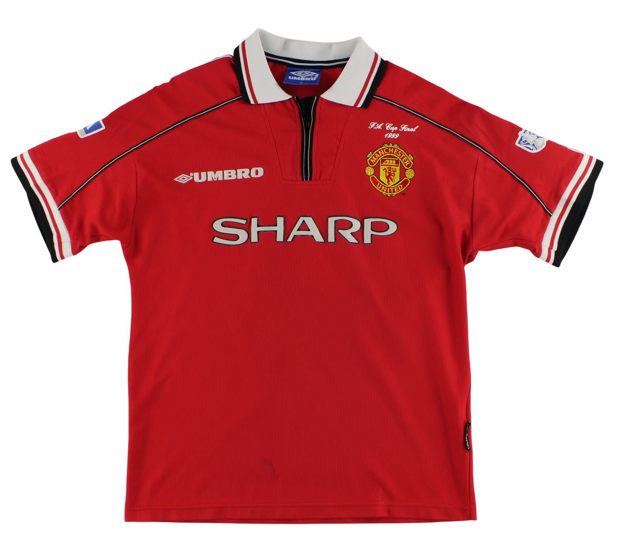 1998-00 Manchester United Umbro 'F.A Cup Final' Home Shirt Beckham #7