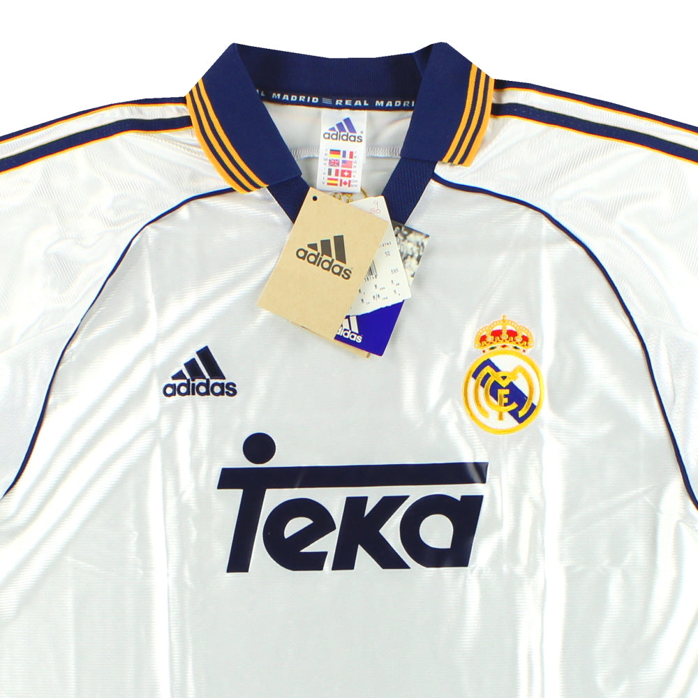 1998-00 Real Madrid adidas Home Shirt *w/tags* M 612743 | Vintage