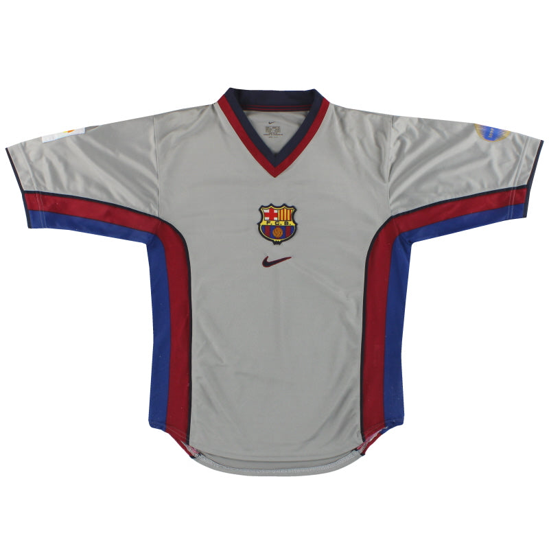 1998-01 Barcelona Nike Player Issue Away Shirt S Football Shirt