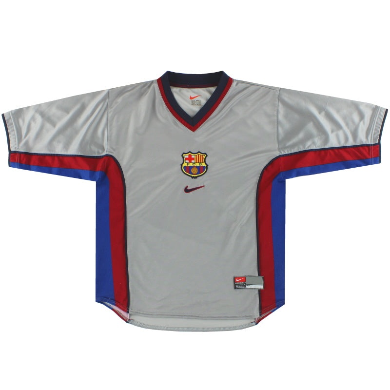 1998-01 Barcelona Nike Away Shirt *Mint* M Football Shirt