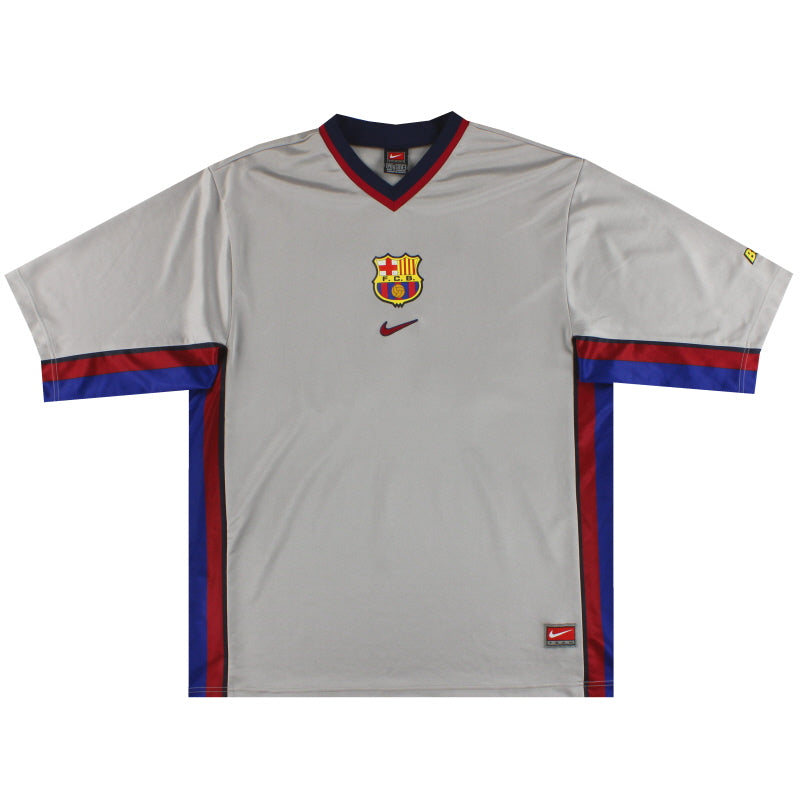1998-01 Barcelona Nike Basic Away Shirt #00 XL Football Shirt