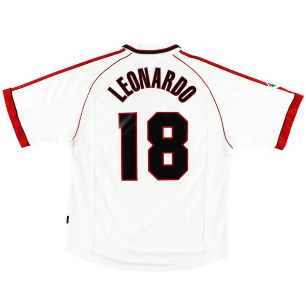 1998-99 AC Milan Match Worn Away Shirt Leonardo #18 XL | Vintage