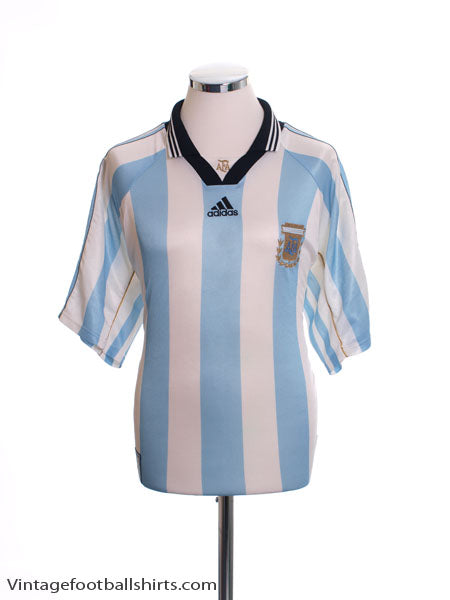 1998-99 Argentina Home Shirt L.Boys Football Shirt