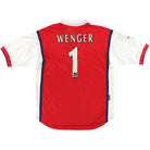 1998-99 Arsenal Nike Home Shirt Wenger #1 L Football Shirt