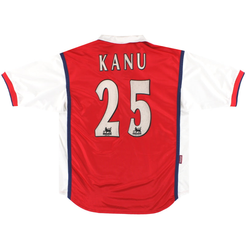 1998-99 Arsenal Nike Home Shirt Kanu #25 L Football Shirt