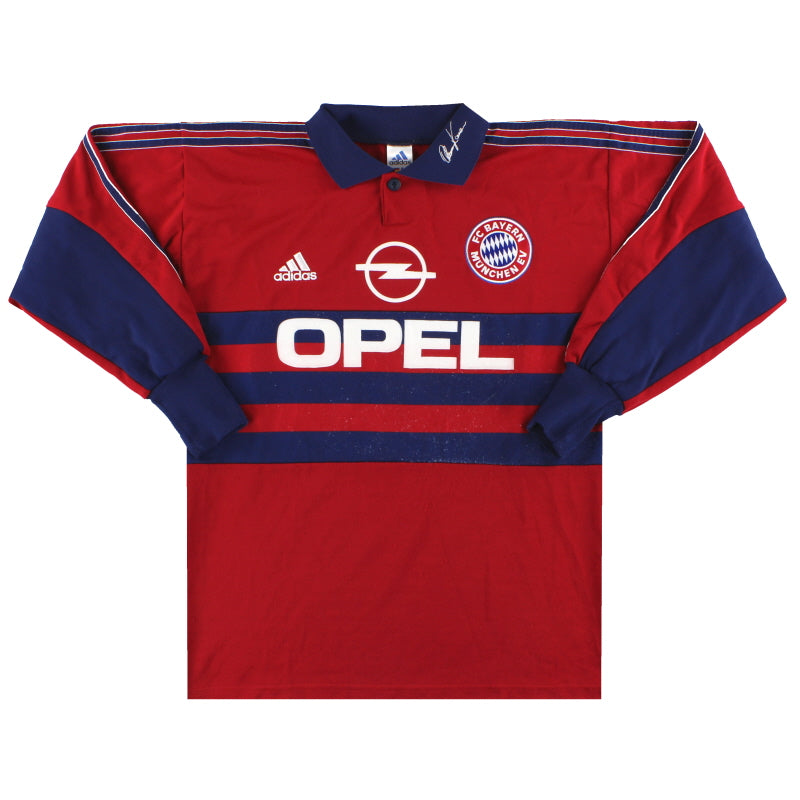 1998-99 Bayern Munich adidas Goalkeeper Shirt Kahn #1 L Football Shirt