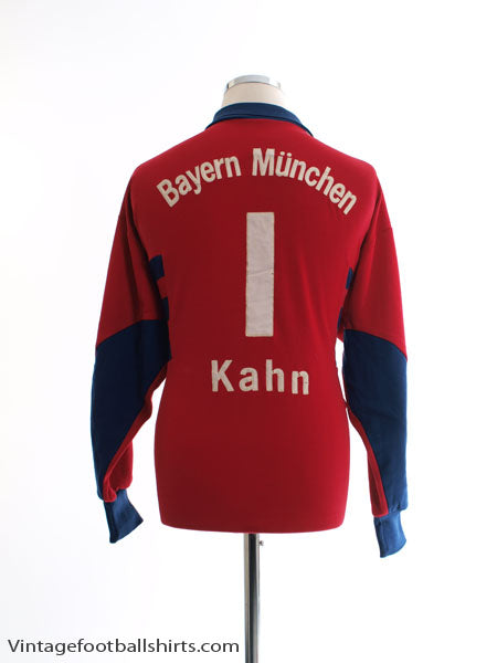 1998-99 Bayern Munich Goalkeeper Shirt Kahn #1 L Football Shirt