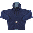 1998-99 England Umbro 1/4 Zip Hooded Drill Top Y Training Top
