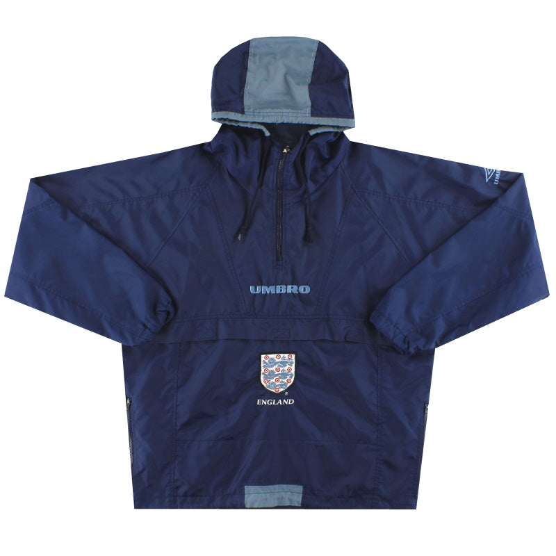 1998-99 England Umbro 1/4 Zip Hooded Drill Top Y Training Top