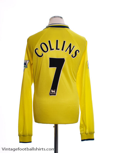 1998-99 Everton Player Issue Third Shirt Collins #7 L/S *Mint* XL Football Shirt