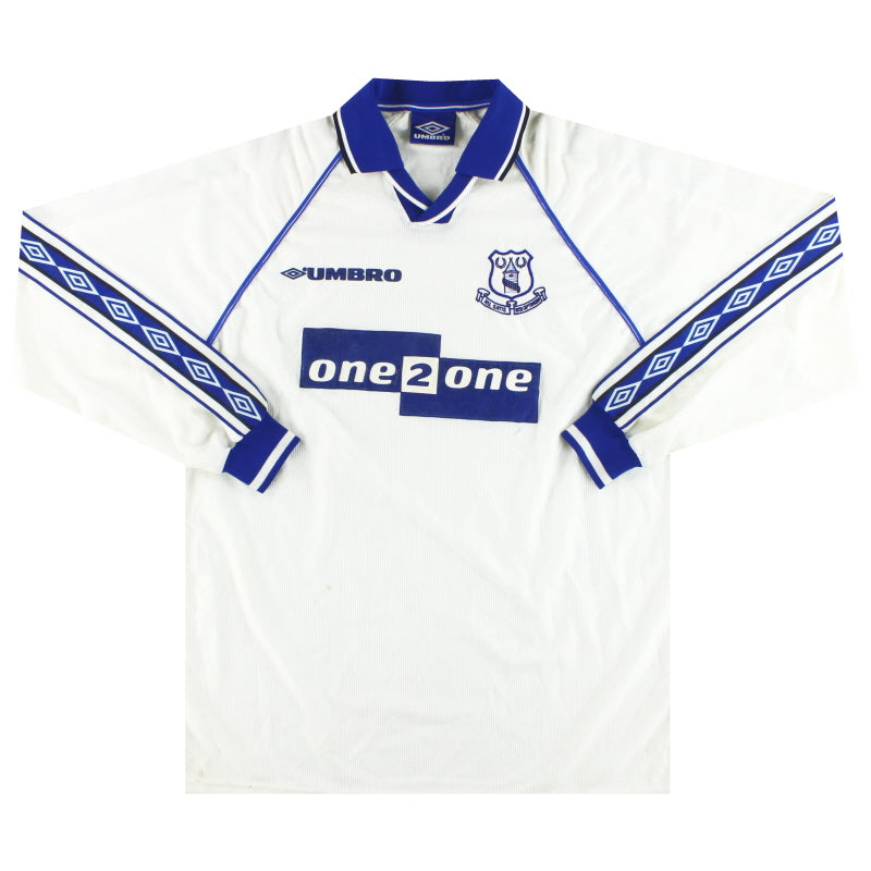 1998-99 Everton Umbro Away Shirt L/S XL Football Shirt