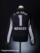 1998-99 FC Koln Goalkeeper Shirt Menger #1 L Football Shirt