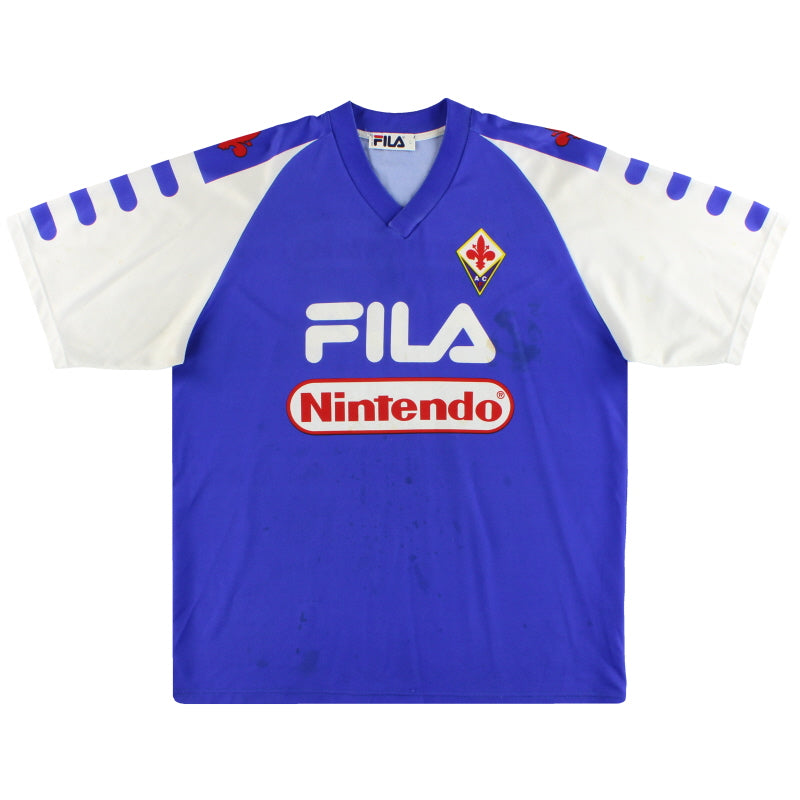 1998-99 Fiorentina Fila Training Shirt L | Vintage Football Shirts