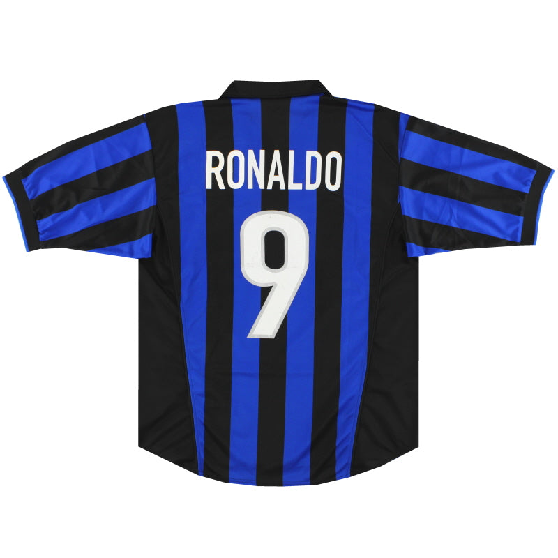 Inter Number 99 1998-99 Inter Milan Nike Home Shirt Ronaldo #9 L | Vintage Football Shirts