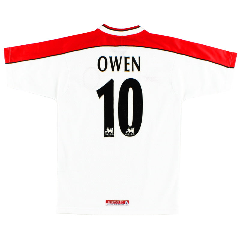 1998-99 Liverpool Away Shirt Owen #10 Y Football Shirt