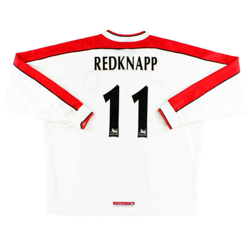 1998-99 Liverpool Away Shirt Redknapp #11 L/S XL Football Shirt