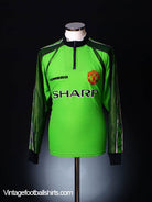 1998-99 Manchester United Goalkeeper Shirt L Football Shirt
