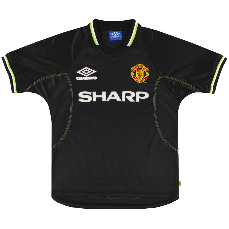 1998-99 Manchester United Umbro Third Shirt Blomqvist #15 L