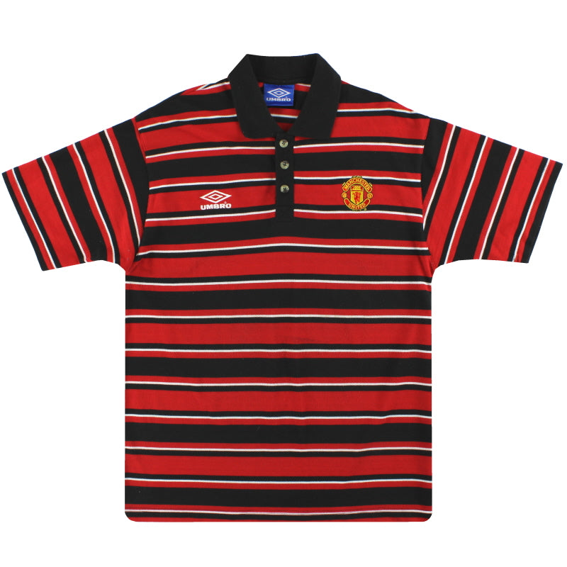 1998-99 Manchester United Umbro Polo Shirt L Polo Shirt