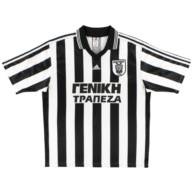 1998-99 PAOK adidas Home Shirt L Football Shirt